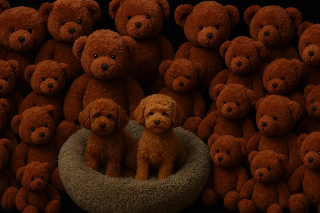 Caniche rojo toy marrón